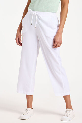 Lightweight Textured Crop Trousers